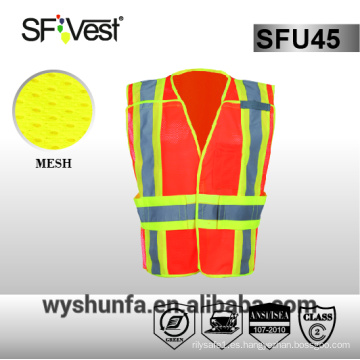 Chaleco de seguridad chaleco de seguridad de alta visibilidad de 3 metros chaleco de protección de ropa de tráfico con muchos bolsillos